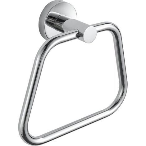 Anneau Porte Serviettes Accessoire de Salle de Bain en Acier Inoxydable 304 Porte Serviettes Mural avec Design Trapézoïdal Adapté à la Salle de Bain et à la Cuisine (Chrome) (1/5)