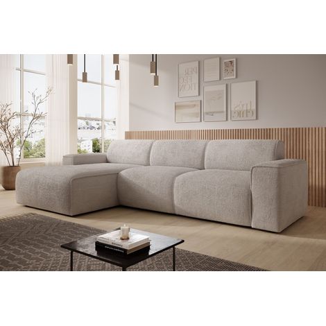 AX LIVING Couch Sofa L Form Didim mini Bronze 310 cm breit, stilvoll L
