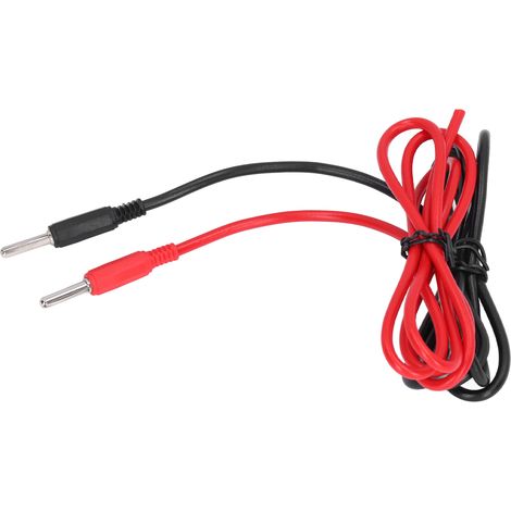 1 jeu de cordons de test mâles-mâles en laiton et PVC avec fiches bananes pour batteries de voiture, 4 mm (1/5)