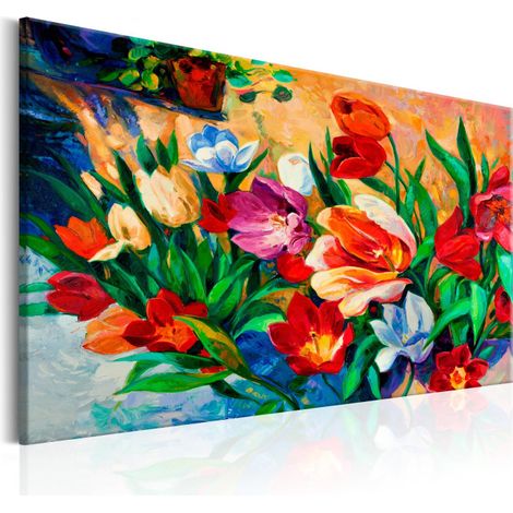 Tableau Imprimé "Art of Colours : Tulips" 80 x 120 cm (1/2)