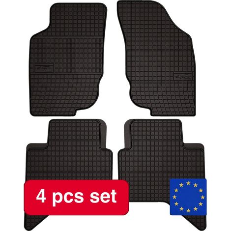 Tapis de voiture en caoutchouc, protection maximale, design facile à nettoyer, noir (1/5)