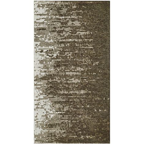 Tappeto lavabile antiscivolo in ciniglia jacquard Tamigi Mud (1/2)