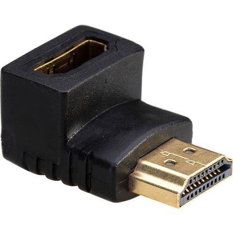 Adaptador HDMI Akyga AK-AD-01 Full HD 4K con conector hembra a macho y cañón en ángulo (1/2)