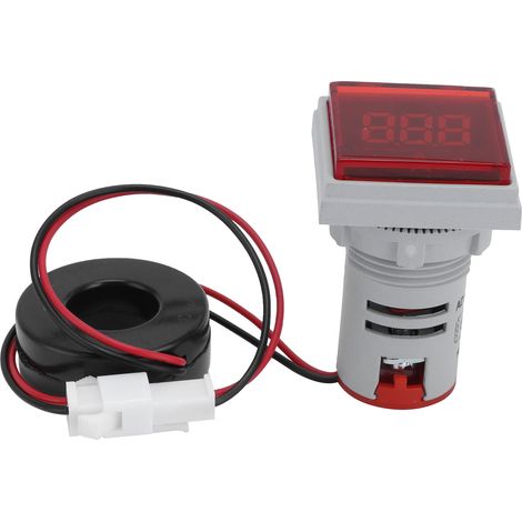 AD16-22FSARouge Ampèremètre Numérique AC 220V Voyant Lumineux Carré Indicateur de Signal (1/5)