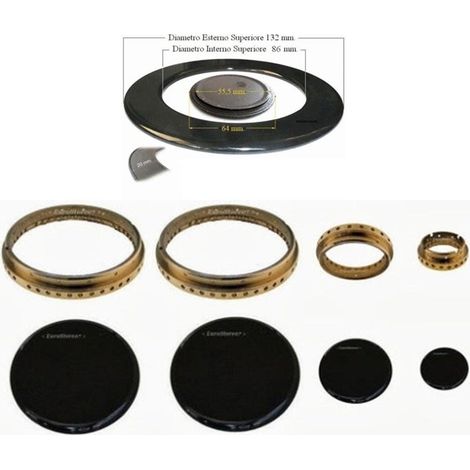 SPARTIFIAMMA LOFRA ANELLI  PIATTELLI + CORONA CENTRALE CUCINA GAS S 4716+ S3219 (1/2)