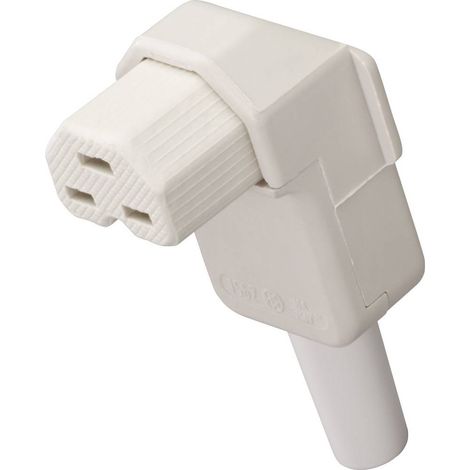 Connectique pour appareils chauffants Kalthoff 1562 ... 156206 femelle, coudé Nombre total de pôles: 2 + PE 16 A blanc 1 pc(s) Q414211 (1/2)