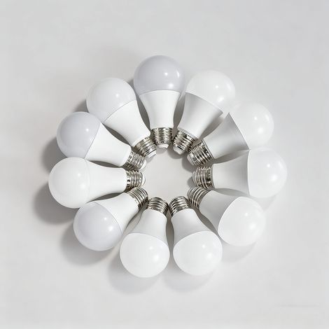 LED E27 Birnen, 7 Watt, LED Glühbirnen E27, Warmweiß, 3000 Kelvin, Energiesparlampen, 10-er Pack