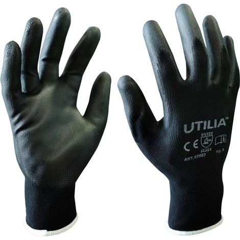Utilia GUANTI IN POLIURETANO Col. Nero tg.11 - 12 Paia