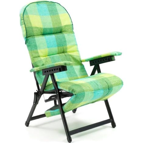 Silla de jardín Loredana con reposapiés y respaldo reclinable