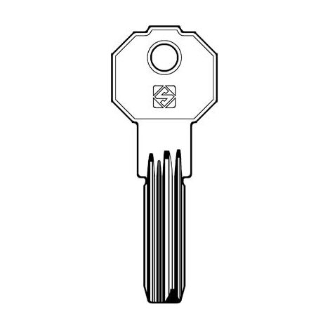CHIAVE PUNZONATA PREFER PF21 SILCA - OTTONE NICHELATO- 5 pezzi
