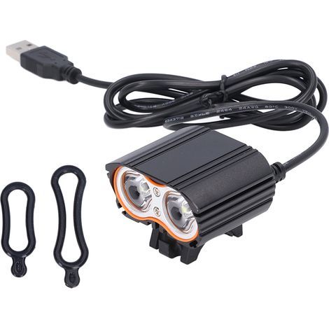 Aluminum alloy LED bicycle headlight, super bright bike light for road racing, USB powered (1/5)