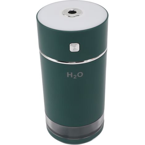 Humidificateur d'aromathérapie à ultrasons 2 en 1, mini humidificateur portable USB 240 ml, petit humidificateur à brume fraîche avec veilleuse colorée pour la maison et la voiture (vert). (1/5)