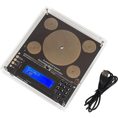 Générateur d'ondes compacté de 7,83 Hz et instrument réglable de fréquence de 100 kHz pour méditations, soulagement du stress, outil de fréquence (1/5)