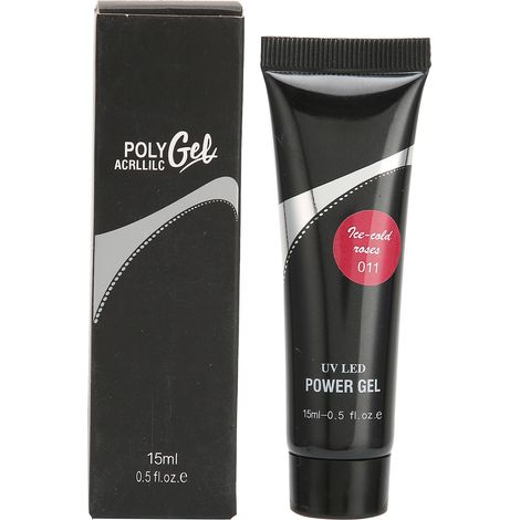 Gel UV professionnel 15ml pour extension d'ongles rapide, outil de nail art maison salon, allongement rapide des ongles 11ml (1/5)