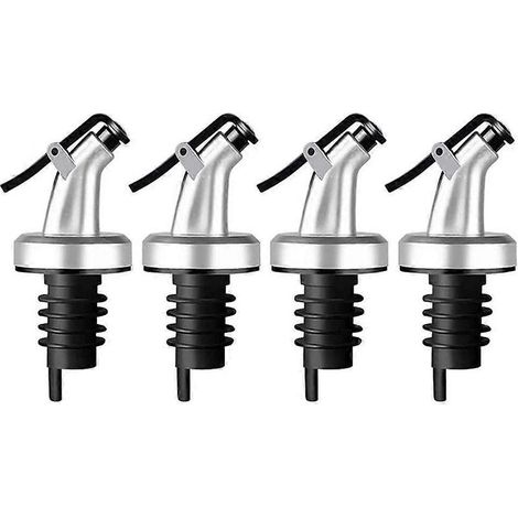 Lot de 4 bouchons verseurs pour huile, avec capuchon anti-poussière, pour huile, huile d'olive, vinaigre -- (1/5)