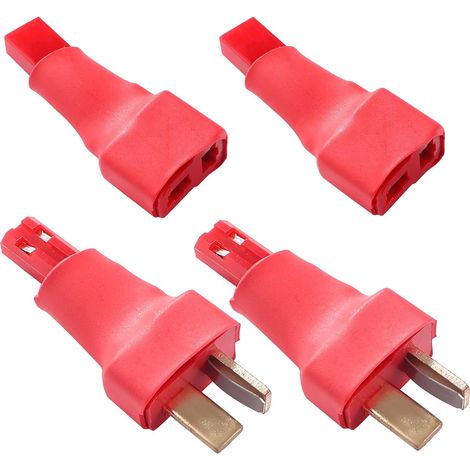 4 Pièces JST à T-Plug Adaptateur Câble, JST Mâle/Femelle à Deans T Mâle/Femelle Adaptateur, pour Batterie LiPo RC (1/5)