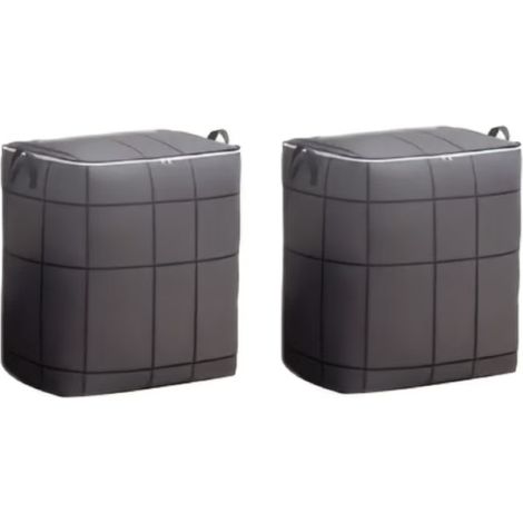 Deux sacs de rangement grande capacité, boîte de rangement de 140 L, sac de déménagement, adaptés au rangement des doudounes et des couettes. (1/5)