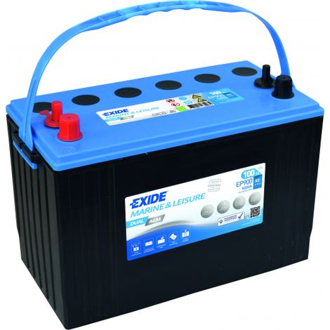 BATTERIE EXIDE AGM MARINE - LOISIRS G31 12V 100AH 720A 330X173X240 +G DOUBLE BORNES EP900
