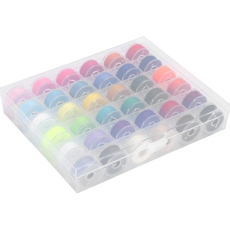 Ensemble de 36 bobines de fil à coudre, accessoires de couture colorés, 36 compartiments, boîte