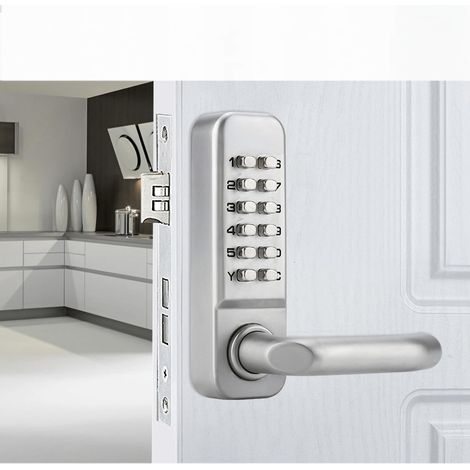 Serrure de Porte Mécanique Verrou Alliage Zinc Combinaison 1‑11 Chiffres (1/5)
