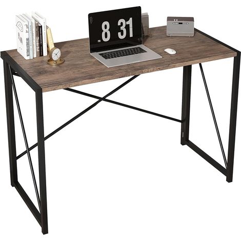 MCC MIAMI Schreibtisch, Klappschreibtisch, Computertisch, Bürotisch, Home Office, Grau-Braun (1/5)