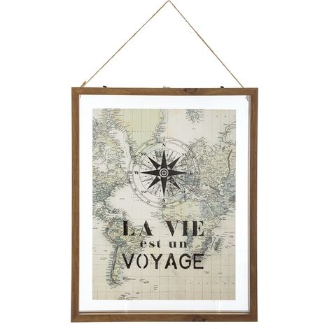 Marco 'Voyage' de cristal de 38 x 48 cm - Atmosphera créateur d'intérieur (1/4)