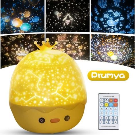 Lampe Projecteur LED PRUMYA - Veilleuse Etoile + Bluetooth - Rechargeable USB - Cadeau (1/4)