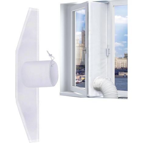 4m Kit de fenêtre pour climatisation Joint de fenêtre AC en tissu Protection UV réglable Pour dortoir,hôtel,appartement et restaurant Sans perçage (1/5)