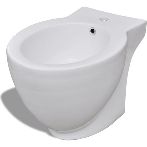 Round Bidet Stand White High-quality Ceramic vidaXL (1/5)
