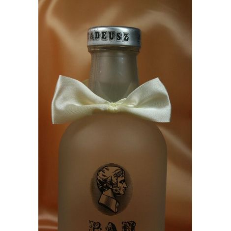 Perchas para botellas, 12 unidades, lazos color crema (1/2)