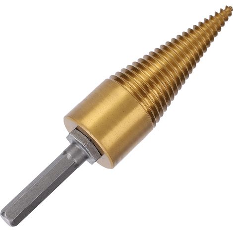 Fendeuse de bûches à mécanisme rotatif, foret conique, queue hexagonale, revêtement en titane, 32 mm, S (1/5)