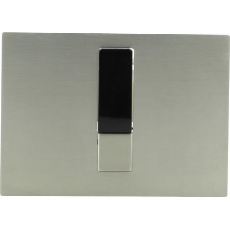 Plaque de déclenchement électronique INFRAROUGE Inox sans contact + kit d'alimentation - Nicoll (1/3)