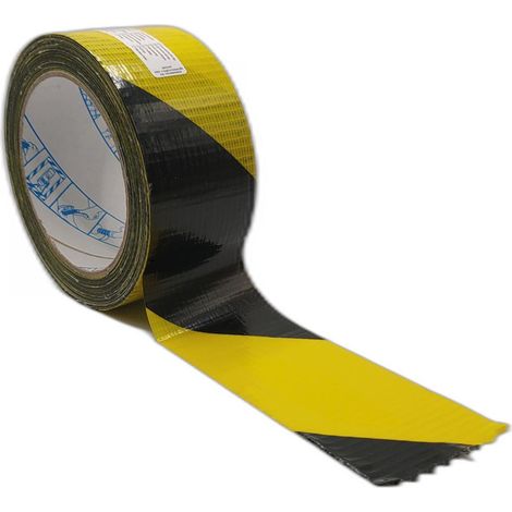 NASTRO AMERICANO TELATO SICUR USA H50x25 SEGNALETICO GIALLO NERO (1/3)