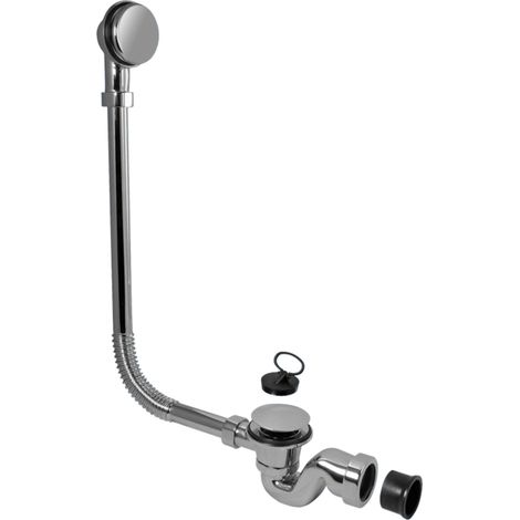 McAlpine 25mm Chrome Bath Trap with Combined Waste and Overflow BRASSTRAP-25-CP (1/2)