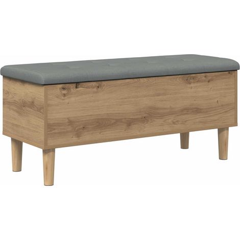 Storage Bench with Cushion Artisan Oak 102 x 42 x 46 cm vidaXL (1/5)