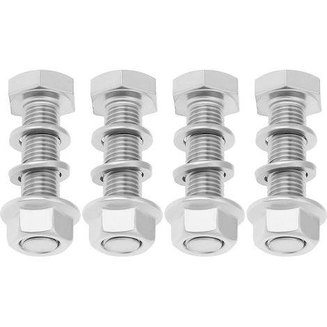 Kit de 4 Boulons écrous Et Rondelles M10x1,25x40 Mm en Acier Inoxydable pour Collecteur D'échappement Destiné à L'installation (1/5)