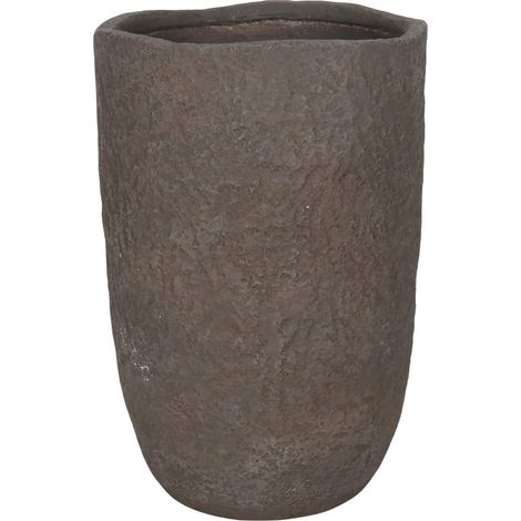 Vaso per piante Rebecca Mobili Petalyn 55,5x36,5x36,5 Ossido di Magnesio Marrone Moderno
