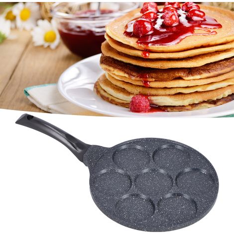 Poêle antiadhésive ménagère, poêle à hamburger, poêle à œufs, compatible avec les plaques à induction, assiette simple. (1/5)