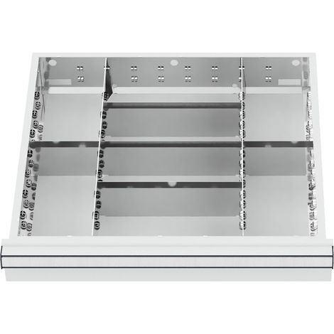 STIER Schubladeneinteilung Metalleinteilung BLH 100/125 mm Innenmaß 500x450 mm 8 Fächer (1/4)