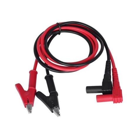 1 paire de cables de test multimètre 15 A 80 cm fiche banane vers pince crocodile cable de test pour multimètre 0,8 m 4 mm (1/4)