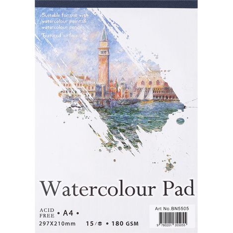 Carnet de dessin A4 pour aquarelle, papier à croquis, bloc de peinture, journal créatif, carnet de notes pour artistes. (1/5)