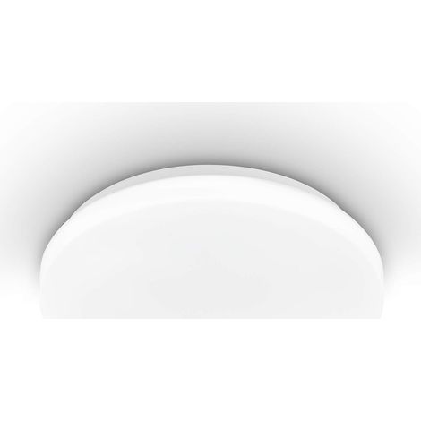 EGLO Plafoniera a Led POGLIOLA, diametro 26 cm, lampada da parete, in acciaio e plastica bianca, lampada da soggiorno, lampada da cucina, lampada da ufficio, lampada da ingresso soffitto (1/5)
