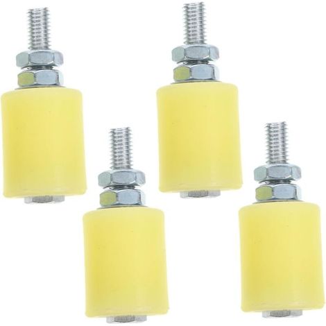 4 pièces Lot de Galets Nylon pour Portail Coulissant Roulettes de Guidage Robustes et Durables pour Portes Extérieures et Intérieures Accessoires de Roulement pour Support et (1/4)