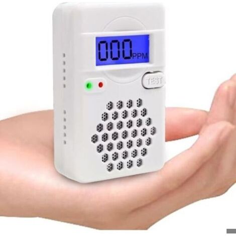 Détecteur de monoxyde de carbone portable – Écran LCD numérique – Alimentation batterie lithium rechargeable – Alarme sonore (1/4)