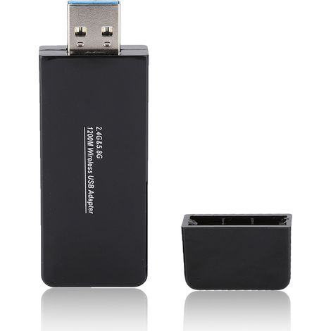 Carte réseau sans fil double fréquence mini et puissante 1200M avec interface USB 3.0 (1/5)