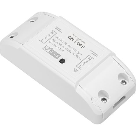 Interrupteur intelligent Wi-Fi compatible avec Amazon Alexa et minuterie domestique 10 A/2200 W, télécommande sans fil pour application Android/iOS, contrôle des appareils électriques, module domotiqu (1/5)