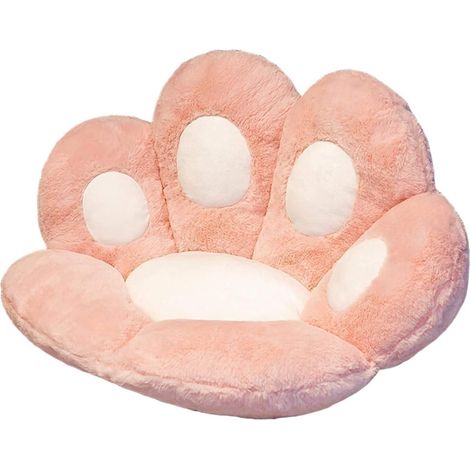 MINKUROW Cuscino,Cuscino a Zampa di Gatto,Simpatico Cuscino per Sedile Cuscino per Poltrona Pigro Decorazione per Esterni Cuscino Caldo per Pavimento Tappetino Caldo Adatto alla Pelle (60x60 cm, Rosa) (1/5)