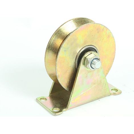 2Pcs Poulie de Levage, Roue Gorge U Poulie Simple pour de Levage Mouflage, pour Cordes Machines Industrielle (1/4)
