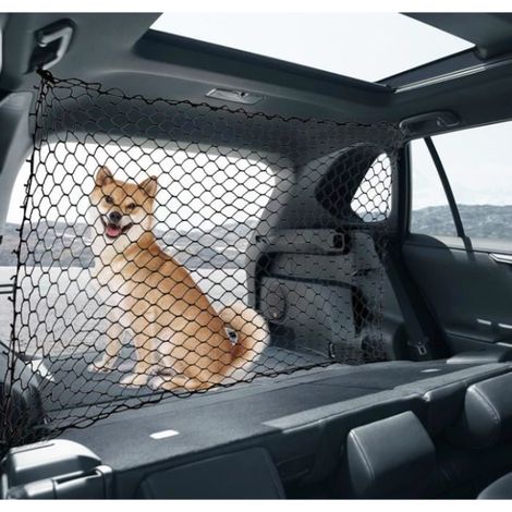 Filet de protection pour chien - Sécurité voiture - 47 x 28 pouces - Crochets en métal - Lavable (1/4)