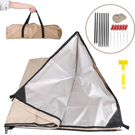 Camping Bâche Anti-Pluie 3 x 3M Imperméable Tarp de Hamac Léger Bâche de Protection de Soleil pour Picnic, Backpacking, Camping en Plein Air (1/5)
